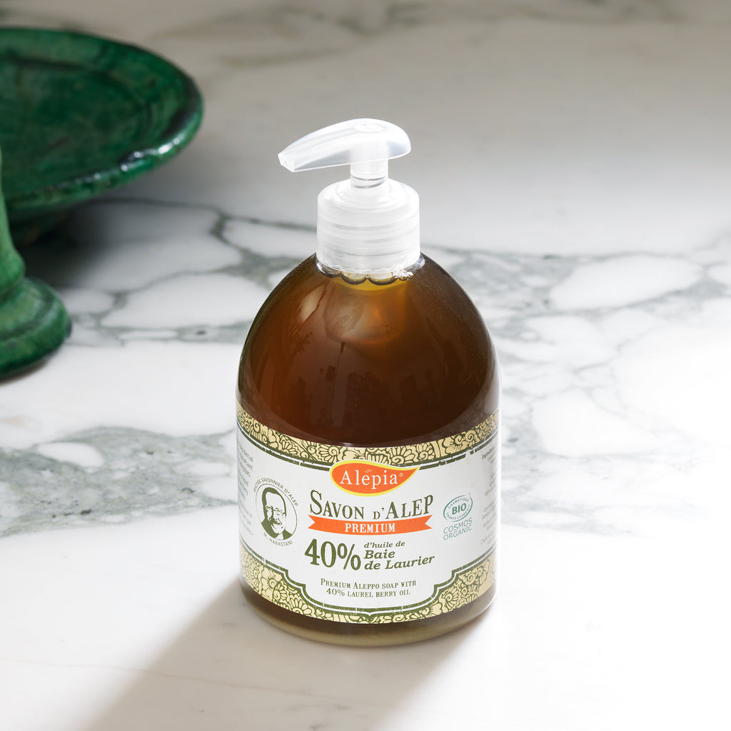 Tekuté mýdlo se 40% vavřínového oleje od značky Alepia — Non Toxic Life